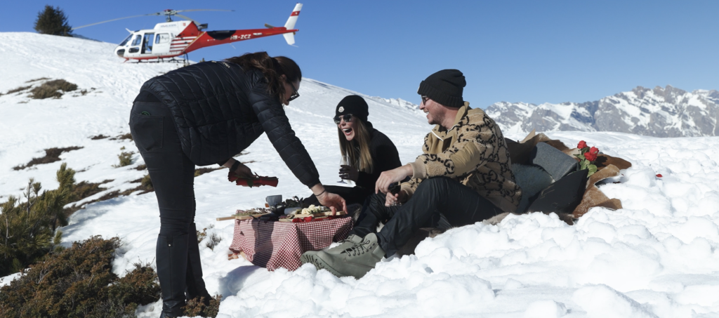 romantic alpine marriage proposal in Zermatt and Verbier